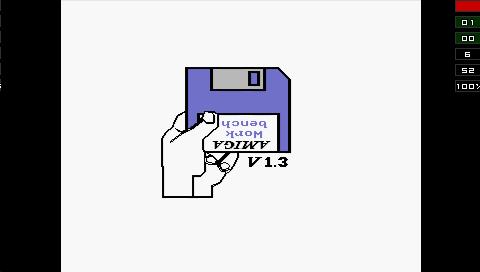 PSPUAE loaded to Kickstart 1.3 screen
