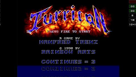 Turrican running on PSPUAE
